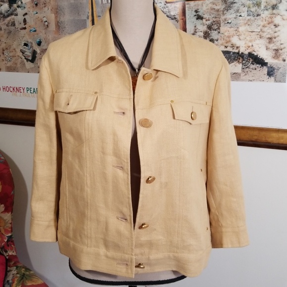 Olsen Jackets & Blazers - Olsen casual button down Tan jacket. Size M